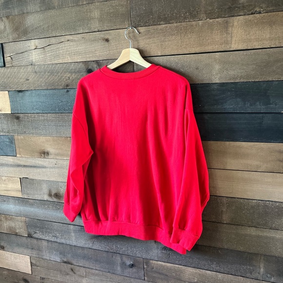 Vintage Christmas Holiday Crewneck Sweatshirt Noel Winter Scene - Picture 3 of 8